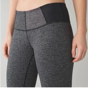 Lululemon Wunder Under Crop Women Size 4 Washed Moon Ribbed Luxtreme